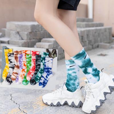 China Insti 2023 Sports Whale New Custom Design Logo Fashion Socks Colorful To Dye Tying Cotton Men Women Happy Socks NK Logo Socks for sale