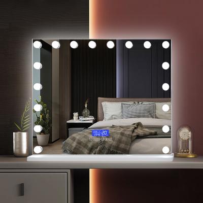 China Wholesale Makeup Dressing Mirror Smart Led Lighted Standing Vanity Mirror With Light for sale