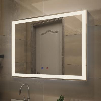 China Hotel Wall Mounted Magnifying Modern Led Bathroom Mirror Illuminated Led Bathroom Mirror for sale