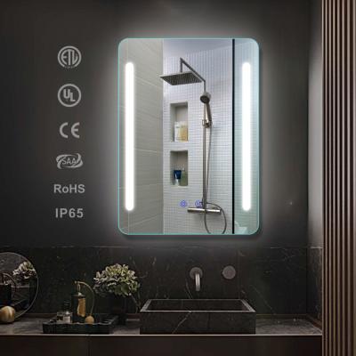 China Magnifying Custom Designer Led Light Hotel Wall Decorative Toilet Led Mirror For Bathroom for sale