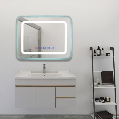 China Hotel Washroom Wall Mounted Fogproof Shower Mirror Magnifying Led Bathroom Mirror for sale