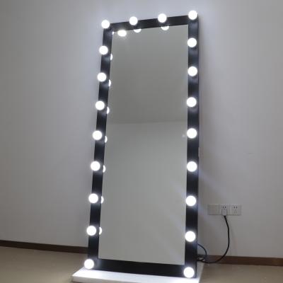 China Modern contemporary led dressing mirror factory bedroom wall mounting full length hollywood mirror for sale