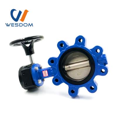 China 1.5 Inch Normal Price Aquatic Plant Double Flange SS Butterfly Valve Flow for sale