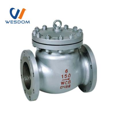 China Water Treating 150 Pounds Swing Check Valve Cast Steel Flange Type With WCB Hardware for sale