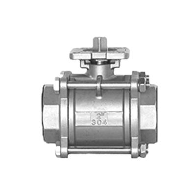 China DN10~DN400 General Price Ball Valve 1000 WHEEL Pressure Type Three Piece Ball Valve Stainless Steel Body for sale