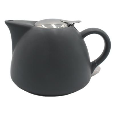 China Sustainable Modern Design Glazed Coffee Teapot Ceramic Teapot With Infuser for sale