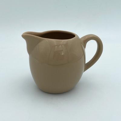 China Viable Italian Modern Khaki Ceramic Mini Container Style Sugar Jug Decorative Milk Jug For Coffee for sale