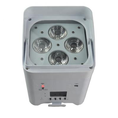 China Hotel Wedding Uplight 4x18w RGBWA+UV 6 in 1 Led Par Light Wireless Battery and Remote Control LED Par Light for sale