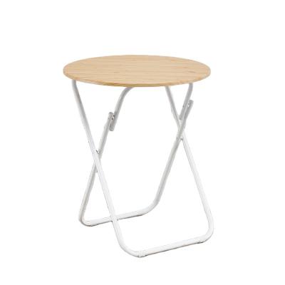 China Cheap Nordic Style Storage Circle Folding Table Camping Table Computer Desk Wooden Easy Folding Custom Made Color Small Easy Folding Desk for sale