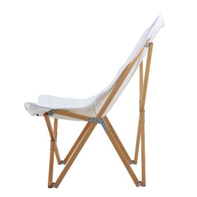 China Large Durable Home Outdoor Foldable Wooden Suitable For Adults Universal Camping Chair Beach Chair Butterfly Chair for sale