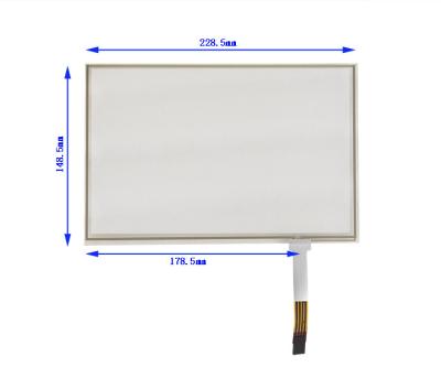 China 217 X 136.2mm 10.1 Inch Resistance Touch Screen With FPC Connection Response Time Of 10ms for sale