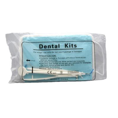 China High Quality Wholesale Plastic Sterilized Dental Examination Kit Medical Disposable Dental Kits for sale