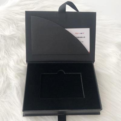 China Disposable Good Quality Rigid Cardboard Book Shape Key Chain Packaging Box With Ribbon for sale