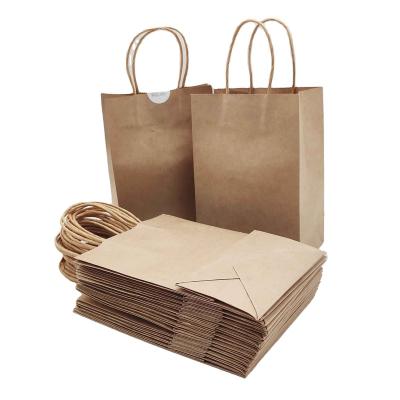 China Recyclable High Quality Printed Custom Logo Brown Kraft Paper Bag for sale