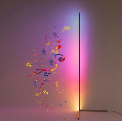 China 2021 Modern RGB Modern Remote Control Standing Led Tripod Light Corner Floor Lamp For Living Room for sale