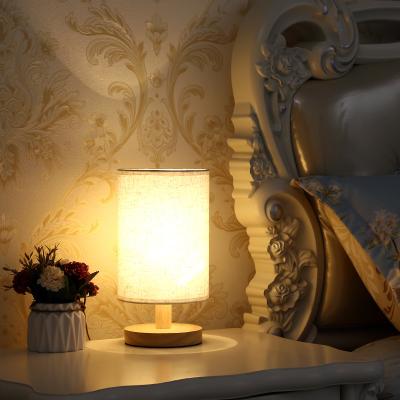 China Modern Simple Modern Table Lamp Bedroom Study Bedside Lamp With Solid Wood For Birthday Gift Night Light Creative Decoration for sale