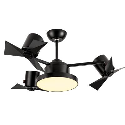 China 220V Industrial Creative Remote Control Living Room Ceiling LED Ceiling Fan And Electric Ceiling Light for sale