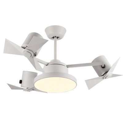 China Sale Modern Warm White Decorative Fan Blades Lamp PMMA Ceiling Fan Remote Control Creative Creative For Home for sale