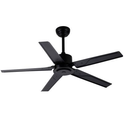 China Hotel Modern 52 Inch Industrial Factory Wholesale Living Room School Ceiling Fan 3 Iron Blades Without Light for sale