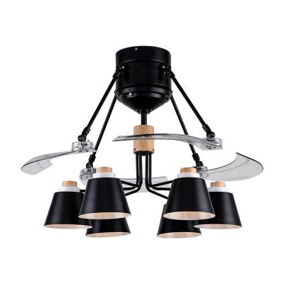 China 48 Inch Modern Minimalist LED Ceiling Fan Light Ceiling Fan Lamp Living Room Bedroom Invisible Modern Home for sale