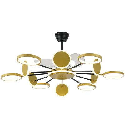 China New Modern Creative Ceiling Fan With Remote Control Modern 110W LED Light Dimmable LED Ceiling Fan Light for sale