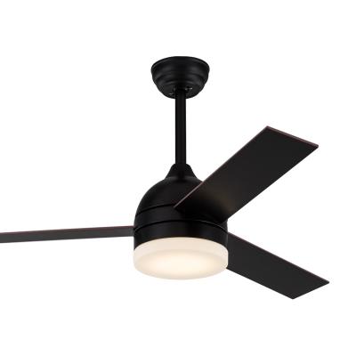 China Modern Simple Modern 3 Blade Plywood Ceiling Fan with Light and Remote Control Minimalism Ceiling Fan Light for sale