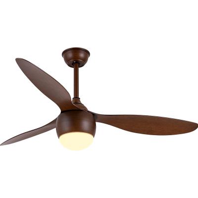 China Modern Style 3 Blade ABS Brown Industrial Ceiling Fan With Light Restaurant Living Room Ceiling Fan Light for sale