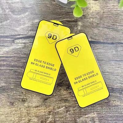 China Mobile Phone 9D Screen Protector Glass Protective Tempered Glass For iPhone 14 13 12 11 Pro Max X/XS MAX XR for sale