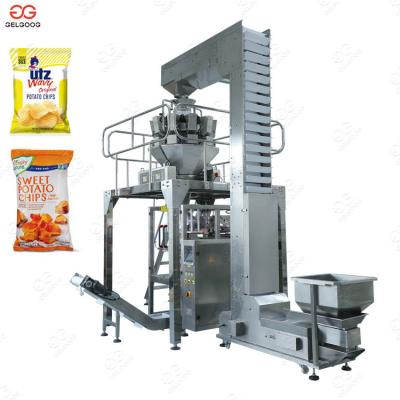 China High Efficiency 10 Heads Multihead Weigher Chips Packaging Machine for sale