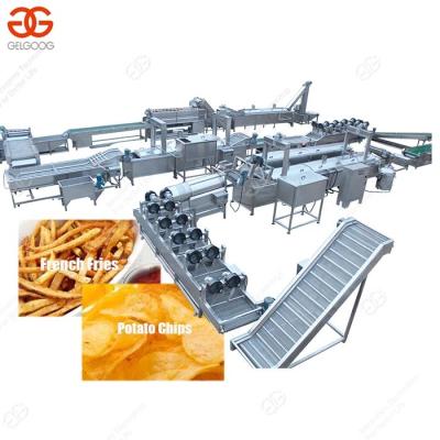 China Gelgoog Snack Factory 300 kg/h Fried Potato Chips Production Line Full Automatic Fresh for sale