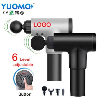 China Mini Massage Gun Dropshipping Custom 30 Speed ​​Muscle Massage Gun Handheld Deep Tissue Body Heat Percussion YUOMO 2021 for sale