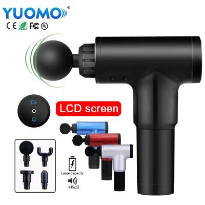 China YUOMO Body Fascial Motor for Athletes Mini Wireless Post Workout Guns LCD Display Massage Gun for sale