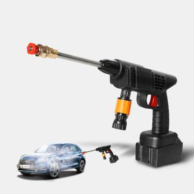 China Hot Selling AUTOMOBILE BEAUTY Portable Car Washer Tools Handheld Electric High Pressure Water Gun 28V/48V Car Washer Gun for sale