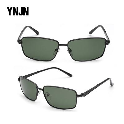 China YNJN Fashion Sunglasses Good Quality Square Metal Frame Polarized Fashion Sunglasses Men for sale