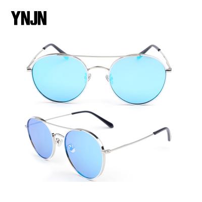 China Fashion sunglasses promotion sunglasses 2021 new products metal frame bridge pilot hot selling sunglasses double for sale