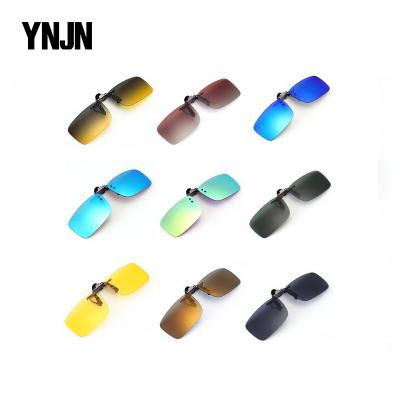 China Fashion sunglasses fast delivery YNJN uv400 high quality hot sale colorful customized polarized clip rimless sunglasses for sale