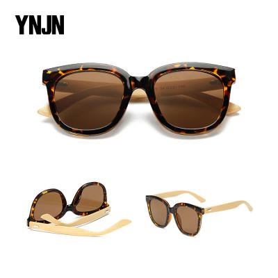 China Fashion sunglasses YNJN new design 5 color bamboo uv400 hand polished sunglasses for sale