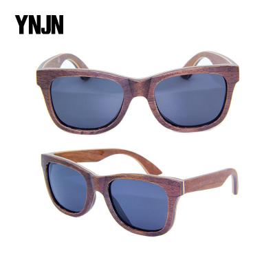 China 2021 custom made wooden sunglasses uv400 china YNJN custom made fashion sunglasses logo for sale