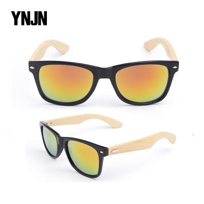 China Brand Fashion Original YNJN Wooden Eye Italian Bamboo Sunglasses Designer Promotional Wholesale Mirror Sun Glasses for sale