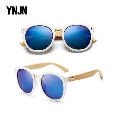 China Fashion sunglasses bulk buying YNJN wholesale to create your own brand bamboo wood tropical winds polarized sunglasses for sale