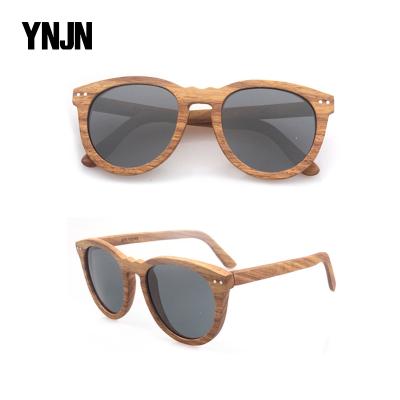 China Fashion sunglasses fast delivery novelty bulk purchase china YNJN logo OEM sunglasses round custom wood for sale