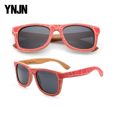 China High End Fashion Sunglasses YNJN Custom Wood Framed Polarized Natural Wood Sunglasses for sale