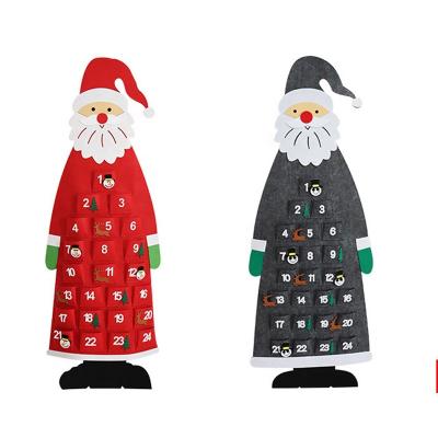 China DIY Family Kids and 3FT Wall Hanging Felt Santa Claus Toy Decor with Christmas Countdown DIY Calendar Christmas Ornaments for sale