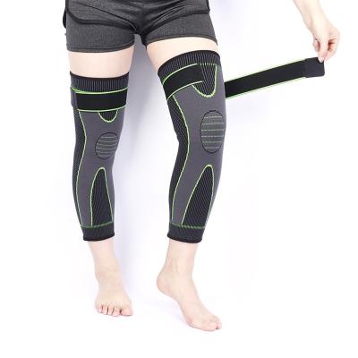 China Hot Selling Breathable Adjustable Elasticity Knee Support Protector Long Knee Braces Girdle Compression Strap for Weight Lifting, Workout, Joint Pain Relief for sale