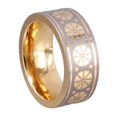 China FASHIONABLE high quality custom 316L stainless steel gold men's rings for wholesales for sale