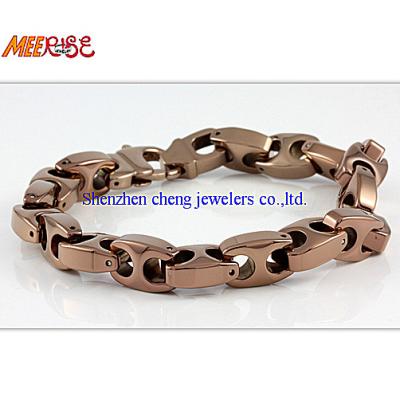 China TUNGSTEN Cowboy Rose Gold Mens Jewelry Chain Bracelet For Baby Boy for sale