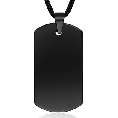 China Europe and America SZ Cheng Jewelers Dog Tags Fashion Tungsten Black Plated Military Pendant for sale