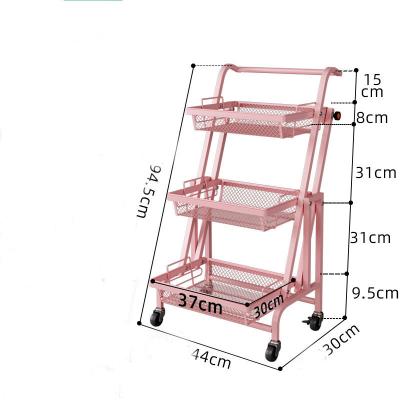 China 2021 Amazon Best Kitchen Storage Rack 3 Tier Home Storage Cart Cart Sustainable Cart Rack for sale