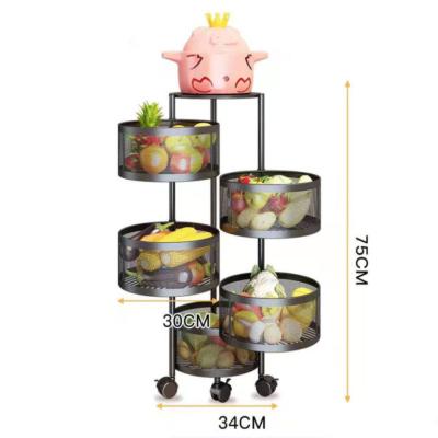 China Amazon's best-selling products sustainable save space kitchen vegetable or fruit home storage rack 5 layers storage rack for sale