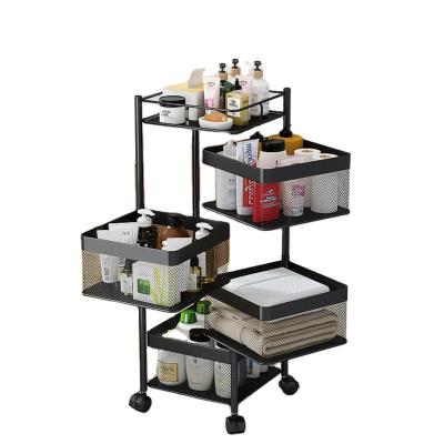 China Hot-selling Amazon Kitchen Storage Shelving Rack Kitchen Storage Rack Multi-Layer Rotating Rotating Viable for sale